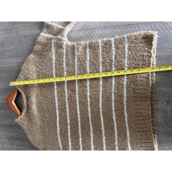 NWOT J.Crew Bouclé Striped Rollneck Sweater Wool/Alpaca Camel Neutral Women’s XS - Picture 10 of 12